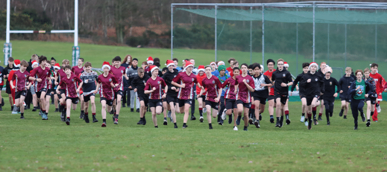 Yr 9 Embrace the Festive Spirit in a Fun Run to Support Koz Agam School